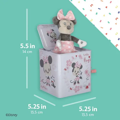 Vista 4 de Disney Baby Minnie Mouse Jack-in-The-Box - Juguete musical para bebés, color rosa