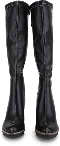 Vista 7 de ANN CREEK 'Camuy' botas de cuña con encaje en la espalda para mujer