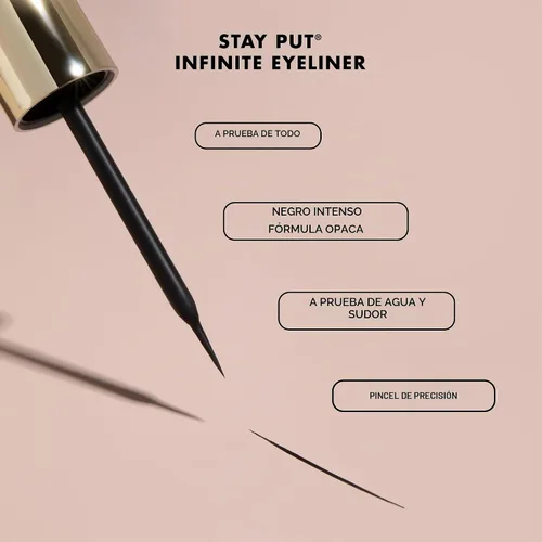 Vista 4 de Milani Stay Put Infinite Delineador Líquido Impermeable 24HR Wear - Negro