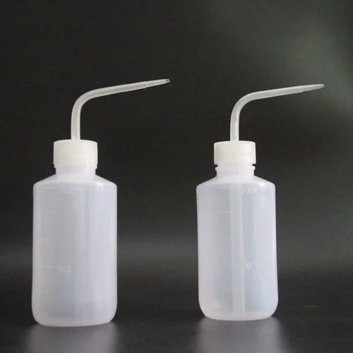 Vista 3 de Botellas de lavado, 3 botellas de plástico de seguridad de 8.5 fl oz, botella de lavado transparente práctica para suministros de laboratorio