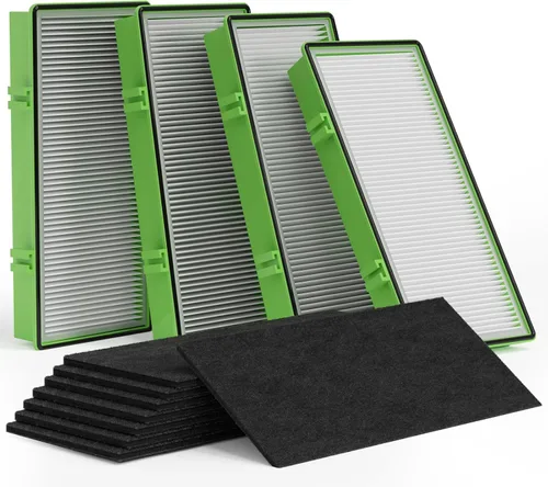 Vista 8 de Leemone Reemplazo de filtro Aer1 para purificadores de aire Holmes, HAPF30AT (4 filtros HEPA reales + 8 filtros de refuerzo de carbono), paquete de 2