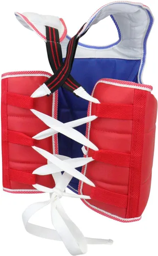 Vista 2 de AAMA Protector de pecho de taekwondo reversible sólido estilo olímpico