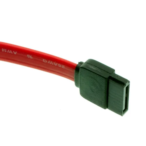 Vista 2 de CableWholesale Cable serie (ATA) de 1.5 pies, conector hembra interno SATA (hembra/hembra), 26 AWG, rojo, cable SATA hembra a hembra, cable de datos