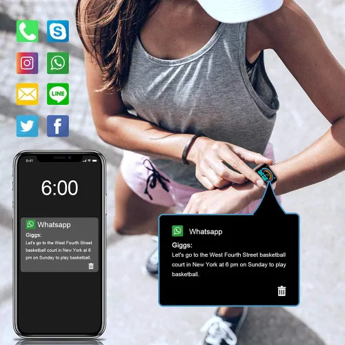 Vista 3 de Reloj inteligente rastreador de fitness con monitor de frecuencia cardíaca podómetro de seguimiento de actividad para mujeres y hombres rastreador