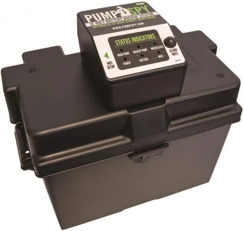 Vista 3 de PumpSpy PS2000C SmartPump combinación premontada con conexión Wi-Fi, bomba de sumidero primaria de 1/2 HP y bomba de sumidero de reserva de batería