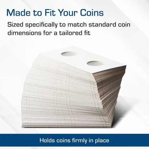 Vista 6 de BCW Monedas 2x2 para monedas de centavo Portamonedas para monedas Fundas de centavo de archivo para monedas de 0.748 in – 100