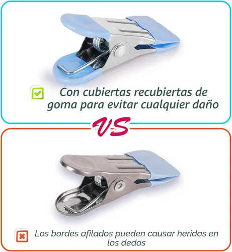 Vista 4 de Alfileres para ropa, paquete de 30 clips para chips, pinzas para ropa de 2.17 pulgadas, clips para bolsa, clips para bolsa, clips para alimentos
