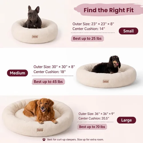 Vista 6 de Cama refrescante y calmante para perros grandes – Cama ortopédica redonda de espuma viscoelástica para aliviar la ansiedad y apoyo