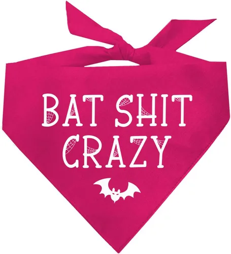 Vista 9 de Bat Sh*t Crazy Halloween Dog Bandana (negro, OS 850)