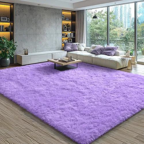 Vista 83 de EVOIONOS Alfombra Redonda Negra para Dormitorio, 4x4 Pies Alfombra de Área Circular Suave y Esponjosa para Sala de Estar, Alfombra Circular de Felpa