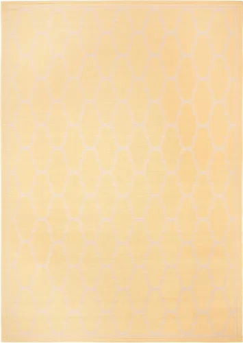 Vista 8 de SAFAVIEH Courtyard Collection - Alfombra decorativa de 4 x 5 pies 7 pulgadas, amarillo y beige, no desprende pelusa y de fácil cuidado