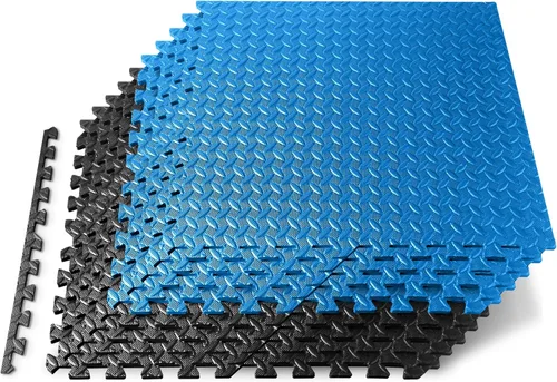 Vista 7 de SQUATZ Tapete grueso de espuma entrelazada para rompecabezas que protege los suelos del ejercicio del equipo de gimnasio, textura antideslizante