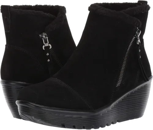 Vista 11 de Skechers Botines de cuña con cremallera paralela para mujer estilo casual cómodo a la moda
