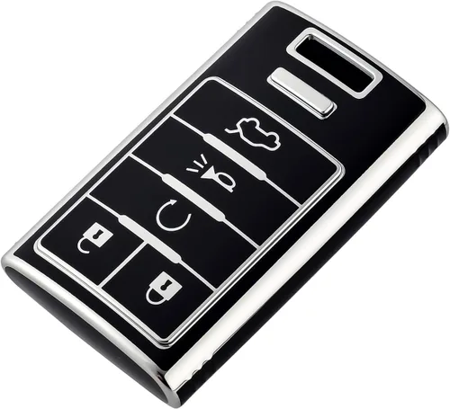 Vista 11 de OFFCURVE Funda para llavero de Cadillac, protector de llave de coche de TPU suave para Cadillac SRX ATS ELR XTS 2010 2011 2012 2013 2014 2015, llave