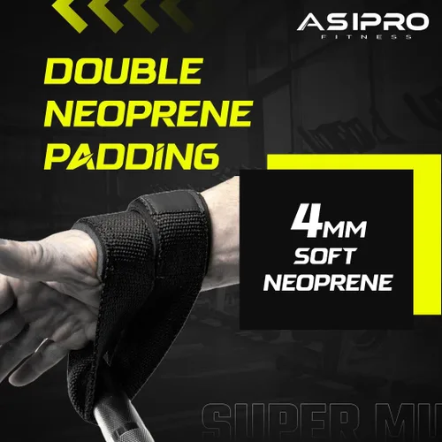 Vista 3 de Figura 8 correas de levantamiento acolchadas para gimnasio para hombres y mujeres, correa de peso muerto para levantamiento de pesas, hombre fuerte