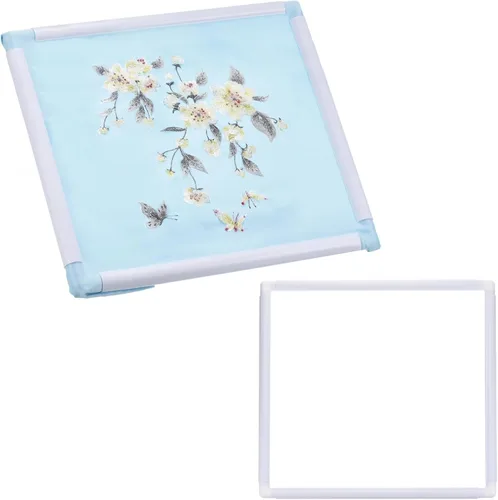 Vista 30 de PATIKIL Aros de bordado, marco universal de aro para bordar, reutilizable, cuadrado, rectangular, de plástico, para manualidades, costura