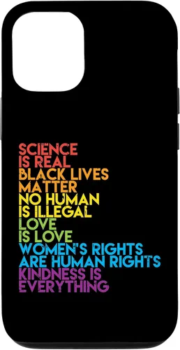 Vista 28 de Science is Real Black Lives Matter Rainbow LGBT Pride Gift Case for iPhone 17