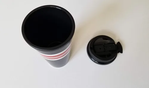 Vista 2 de Cuperator - Taza de viaje reutilizable aislada (16, negro, rojo, blanco)