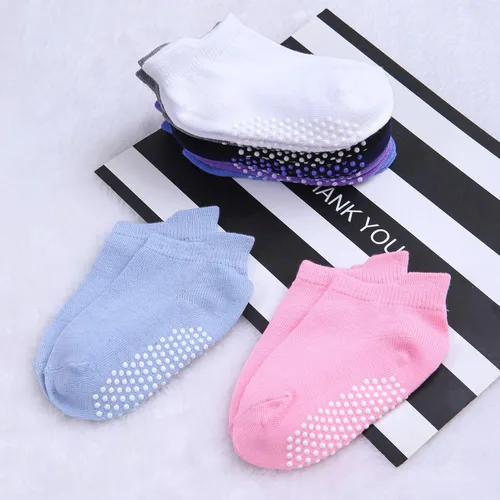 Vista 7 de Cooraby 16 pares de calcetines antideslizantes para niños pequeños y niñas