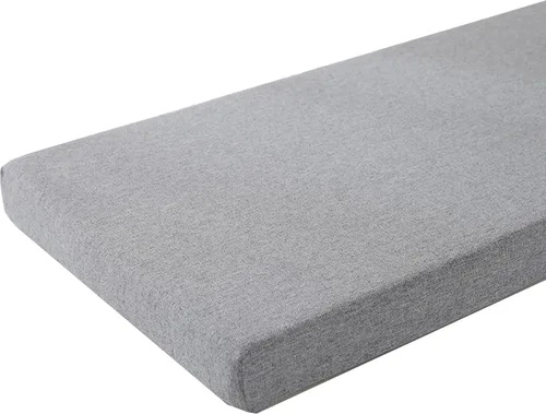 Vista 2 de Elegante cojín de banco de color sólido con lazos, cojín antideslizante para banco de interiores y exteriores, cojín de muebles de patio, cojín
