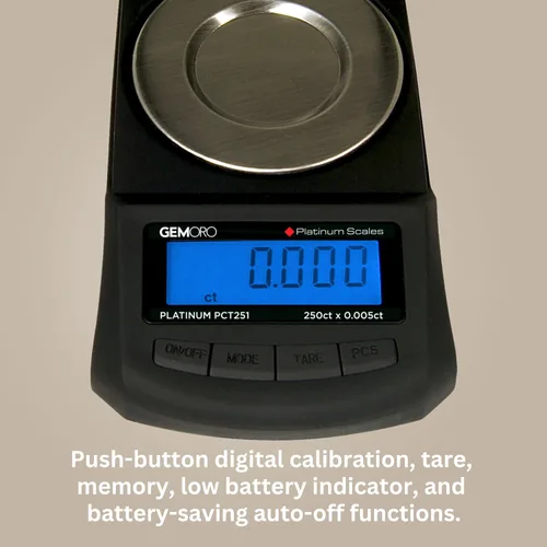 Vista 8 de GemOro Platinum PCT251 Durable Precise Jewelers Premium Class Quilat Mini Scale Herramienta de precisión digital con lectura profesional experta