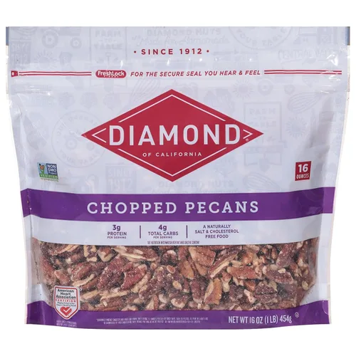 Vista 14 de Nueces pecanas picadas Diamond of California 8 oz