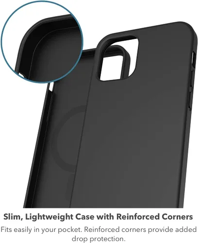 Vista 2 de Max Protection - Paquete MagSafe funda y protector de pantalla de vidrio templado HD, hecha para Apple iPhone 12 y iPhone 12 Pro, color negro