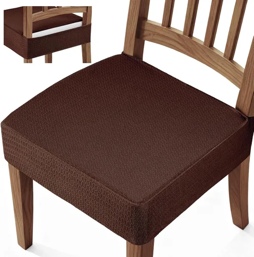 Vista 9 de Songrey - Juego de 6 fundas impermeables para sillas de comedor, color beige