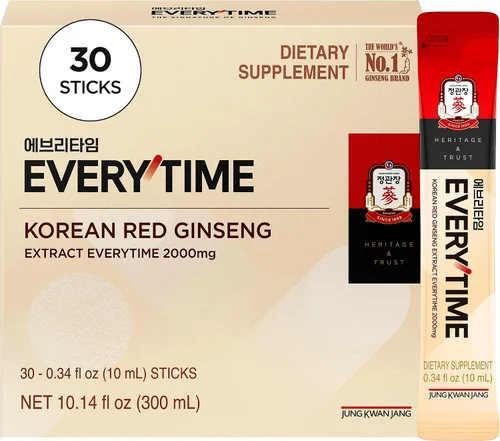 Vista 17 de JUNG KWAN JANG Everytime - Extracto de ginseng rojo coreano de 1,000 mg y pomelo – Bebida energética vegana con raíz de ginseng en sobres líquidos
