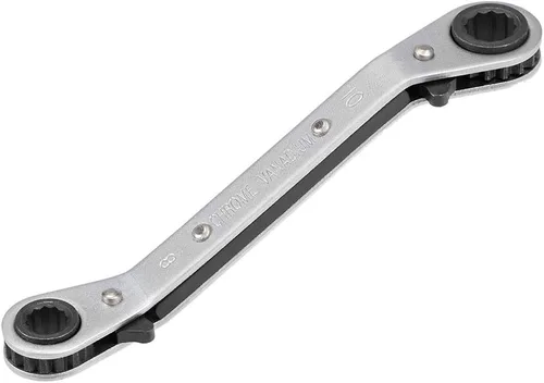 Vista 8 de uxcell Llave de trinquete reversible, extremo de caja doble de desplazamiento de 0.236 in x 0.276 in, Cr-V