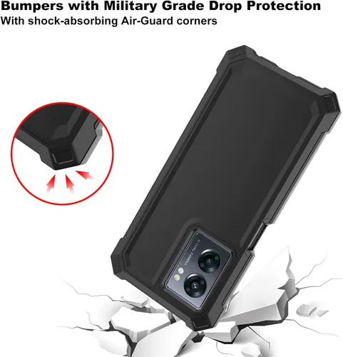 Vista 4 de Ailiber - Funda delgada para OnePlus Nord N300 5G, protector de pantalla Protector de poliuretano termoplástico resistente de doble capa a prueba