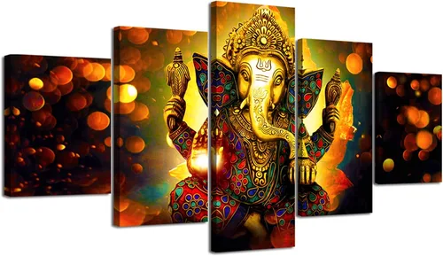 Vista 14 de DJSYLIFE Lienzo decorativo para pared, diseño de Dios hindú, 40 pulgadas de Arte 07