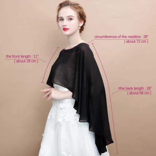 Vista 5 de Chales y envolturas de gasa suave para mujer, para bodas formales, veladas, bufandas