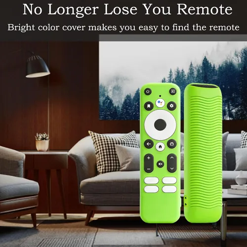 Vista 7 de Remote Cover for Onn 4K HD Streaming Device Android TV 4K UHD Stick TV Box Onn box,High quality silicone,Glow in the dark,Waterproof,Glow Green,Glow