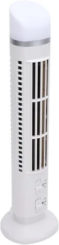 Vista 5 de Zerodis Tower Fan Bladeless USB Desk Fan, 34dB Quiet (White)