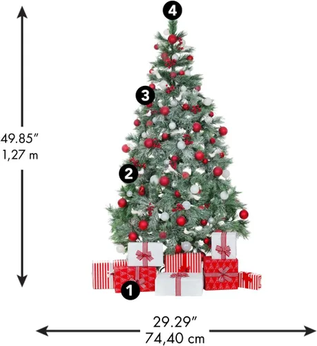 Vista 3 de RoomMates RMK4838GM - Calcomanías de pared gigantes para árbol de Navidad con tira de luces