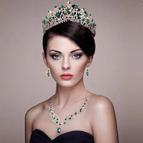 Vista 4 de Kamirola - Corona de reina y tiara corona de princesa para mujeres y niñas, diademas de cristal para novias, disfraces góticos de Halloween