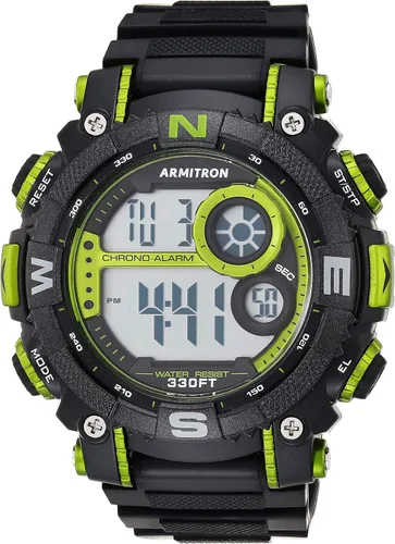 Vista 12 de Reloj deportivo Armitron Sport con cronógrafo digital para hombre, correa de resina, 40/8284 Gris/Naranja