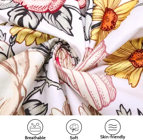 Vista 5 de Sábana de cuna bohemia, sábana de algodón para cuna, funda de almohada de lactancia floral, funda de almohada de lactancia para bebé niña