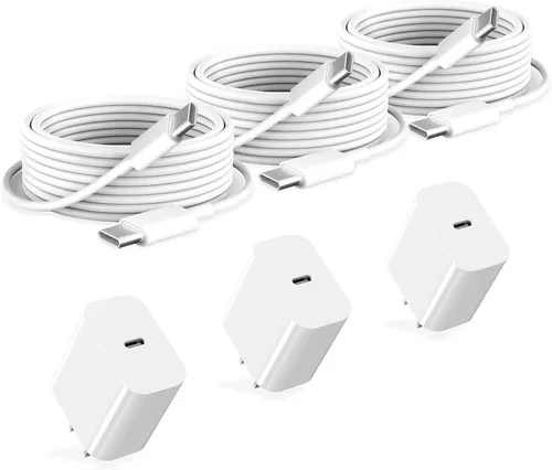 Vista 11 de Cargador para iPad de carga rápida, cable USB-C de 6 pies y bloque de cargador USB C de 20 W, paquete de 1 para Apple iPad A16 11th 10th, Pro 13