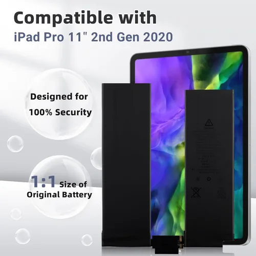 Vista 2 de Nueva batería de repuesto A2224 para iPad Pro de 11 pulgadas de 2ª generación 2020 A2228 A2231 A2068 A2230 con kit de herramientas técnicas.