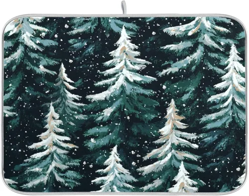 Vista 48 de Tapete de secado de platos de primavera naranja con flor de amapola para encimera de cocina, tapete escurridor absorbente de microfibra, tapete