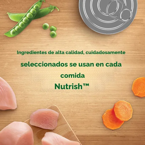 Vista 7 de Nutrish Rachael Ray Comida Húmeda para Perros Trozos en Salsa Receta de Pollo Real y Verduras, Lata de 13 oz., Paquete de 12