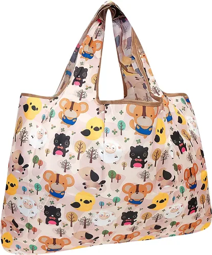 Vista 17 de allydrew Bolsas de comestibles reutilizables de nylon plegables grandes, ballenas azules