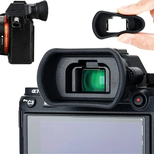 Vista 12 de Visor de cámara de silicona suave para Sony A7C Alpha 7C (ILCE7CL/S) Protector de copa ocular (no compatible con A7C II, A7CR)