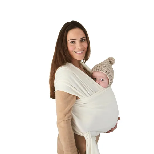 Vista 11 de mushie Portabebés Algodón orgánico y elastano Arnés infantil para recién nacidos y bebés de 8 a 35 libras (Cedar)