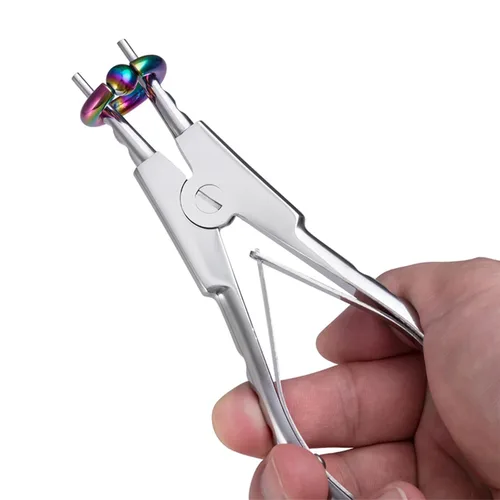 Vista 3 de DJCIW Alicates de gran resistencia para abrir anillos de calibre grande, herramienta versátil para perforación de joyas, cuentas cautivas, segmento