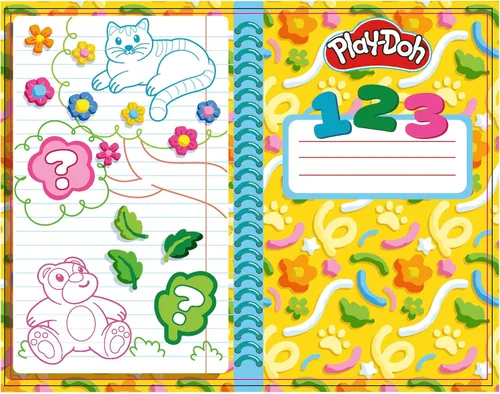 Vista 12 de Play Doh - Juego de aprendizaje creativo que incluye mantel, calcomanías, 5 cortadores de animales, 10 sellos, 3 herramientas y 5 latas de masa