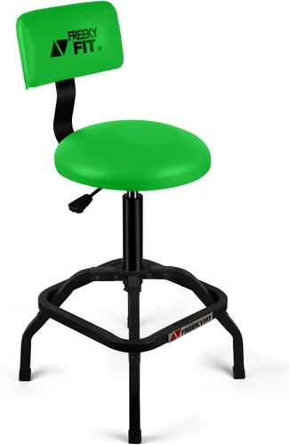 Vista 15 de Taburete de tienda con respaldo, taburete de garaje mecánico para taller, taburetes de tienda ajustables, taburetes acolchados para banco de trabajo