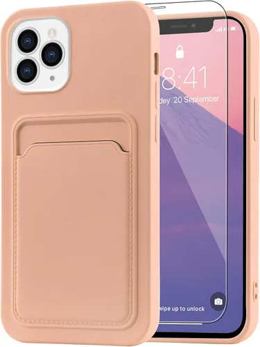 Vista 33 de MZELQ Compatible con iPhone 11 Funda TPU Soporte para Tarjetas Cubierta de Billetera, Protección de Cámara + Protector de Pantalla Funda Suave
